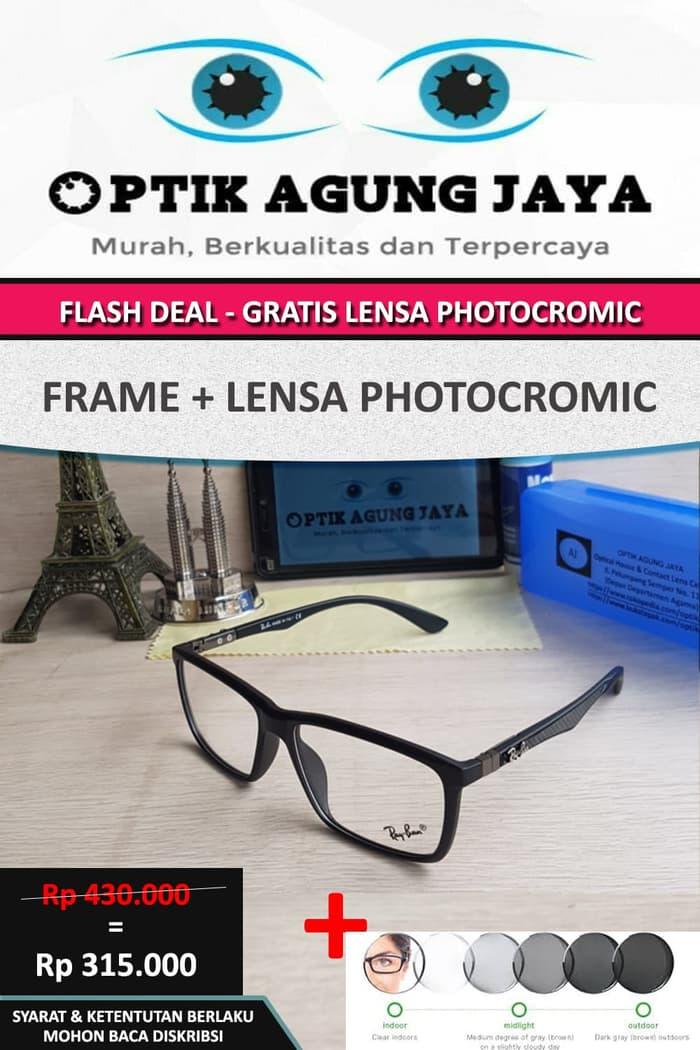 Best Seller!! Promo Special Frame+Lensa Photocromic Frame Kacamata Minus Rayban 02 - ready stock