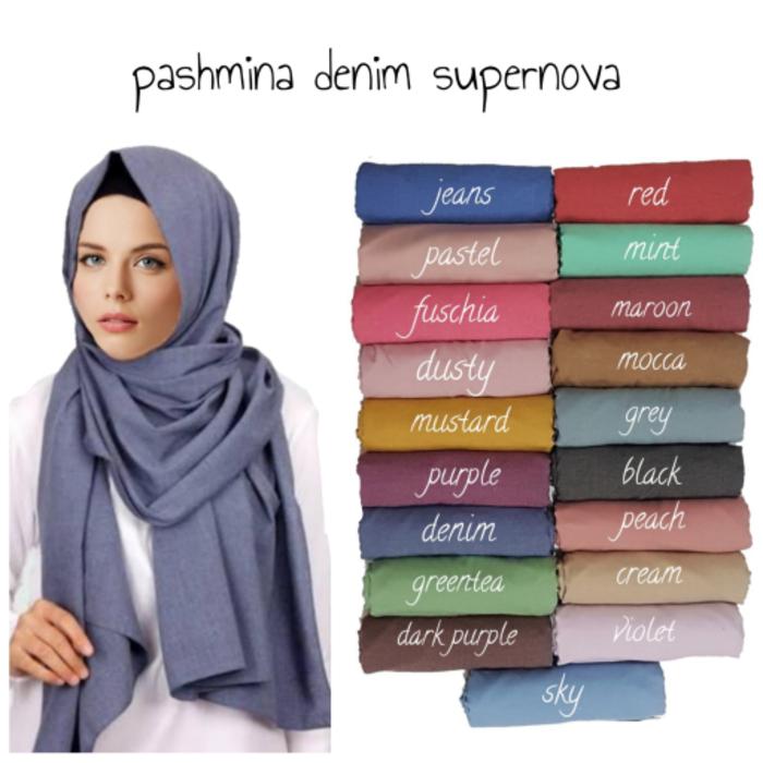 pashmina katun polos supernova MUSLIMAH TERNDY