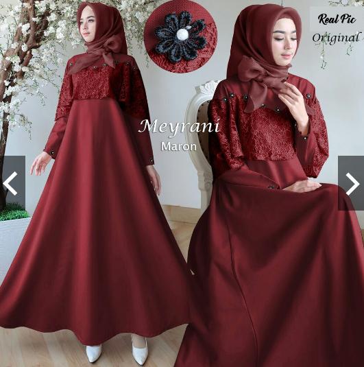 IndonesiaHeritage Gamis Pesta Brukat Glitter Premium Original Real Pic Syari Pesta Modern Moscrepe Mewah Elegan Baju Kondangan Lebaran Muslimah Muslim Wanita Terbaru Kekinian Gaun Pesta Hijaber Party Maxi Dress Kebaya Modern Wisuda Brokat Jumbo ihmeyrani