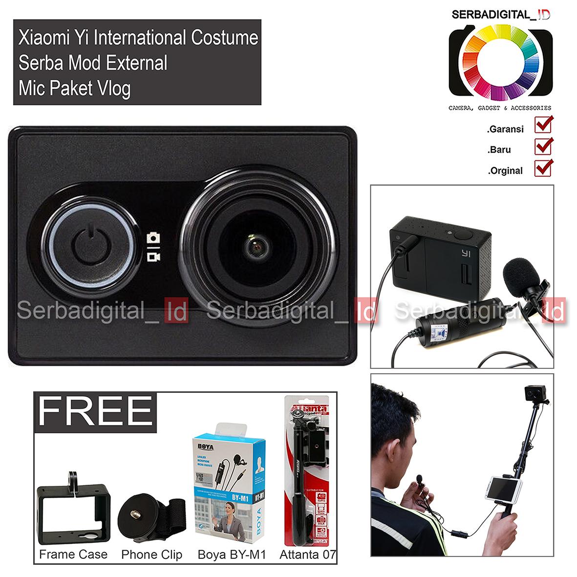 Xiaomi Yi Internasional Costume Serba Mod External Mic Paket Vlog