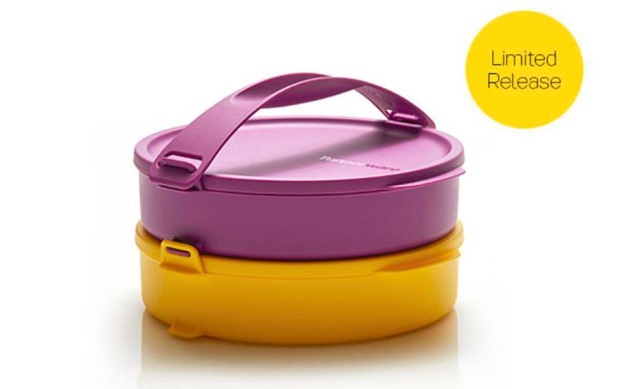 Click to go round Purple Yellow rantang susun Tupperware