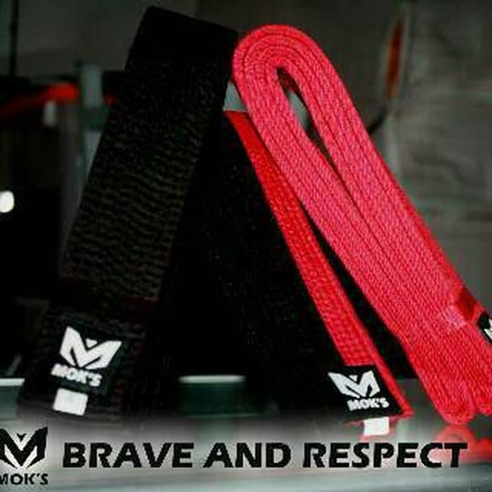 PROMO!!! Sabuk Taekwondo Moks Hitam Merah Poom - 8YUupa