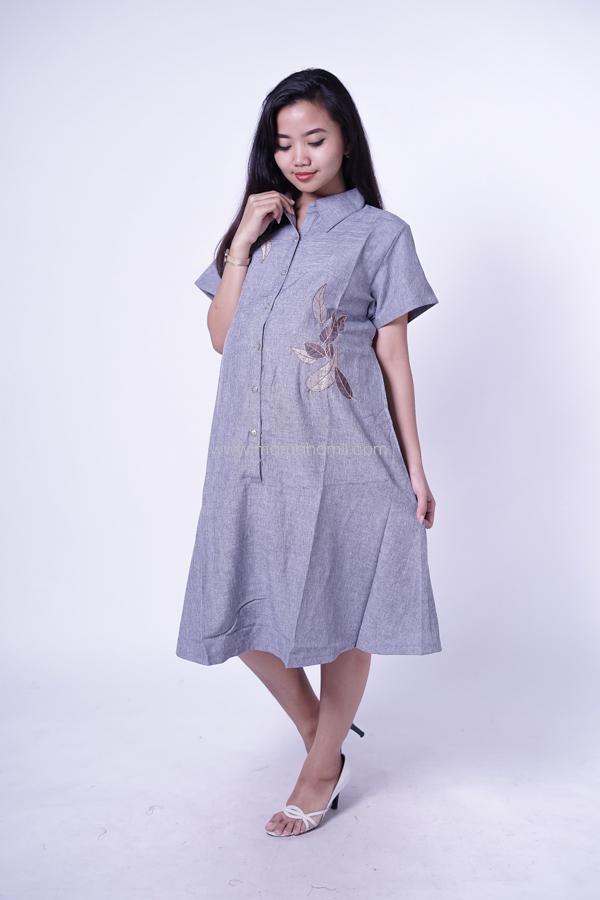 Dress Hamil Menyusui Daun / Baju JUMBO / BIG SIZE / Atasan Hamil / Kemeja Hamil / Kemeja / Baju Murah / Celana Hamil / Ibu Hamil Menyusui / Baju Hamil Kantor
