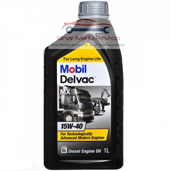Mobil Delvac MX 15W-40 FOR LONG ENGINE LIFE - Pelumas Oli Mesin Mobil Diesel 1 Liter ORIGINAL MADE IN SINGAPORE