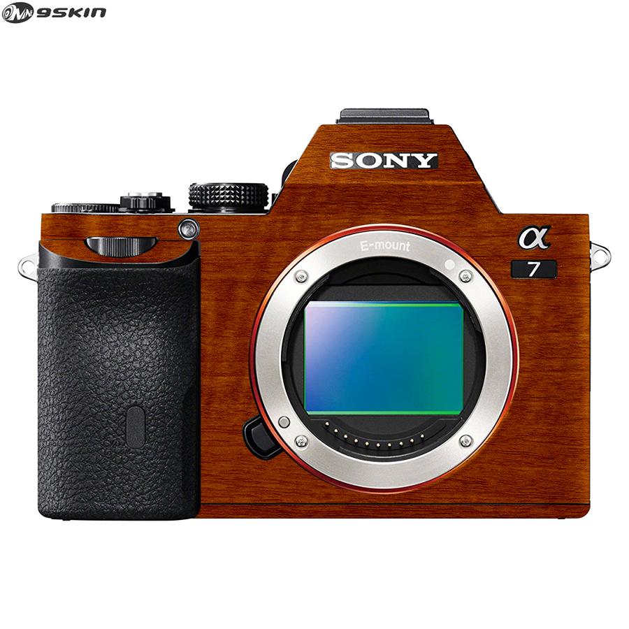 9Skin - Premium Skin Protector untuk Kamera Mirrorless Sony A7 - Tekstur Metallic Wood - Coklat