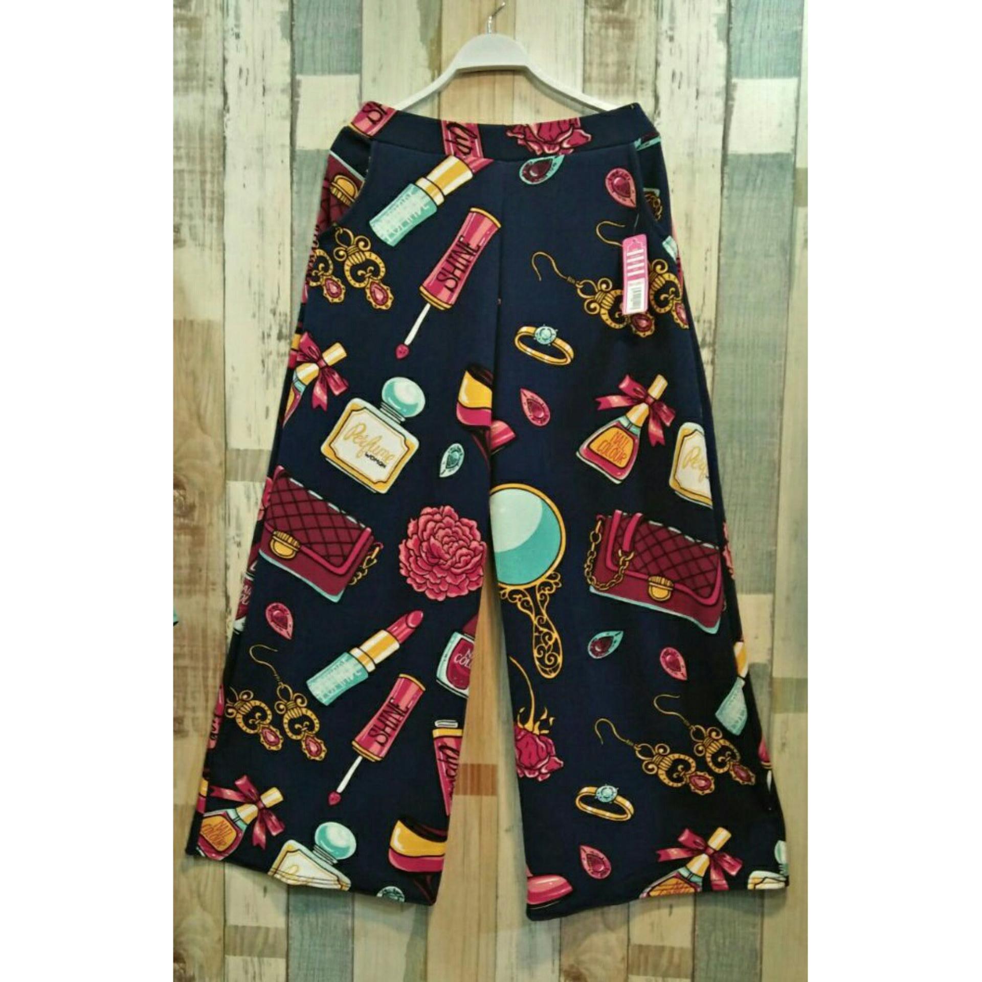 KAPTEN ~FASHION CELANA KULOT MOTIF~ BAHAN SCUBA