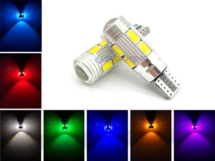 Stok Ready Spextrum LED Lampu Senja T10 5630 5730 10 Mata + Lensa CANBUS 12V 5W