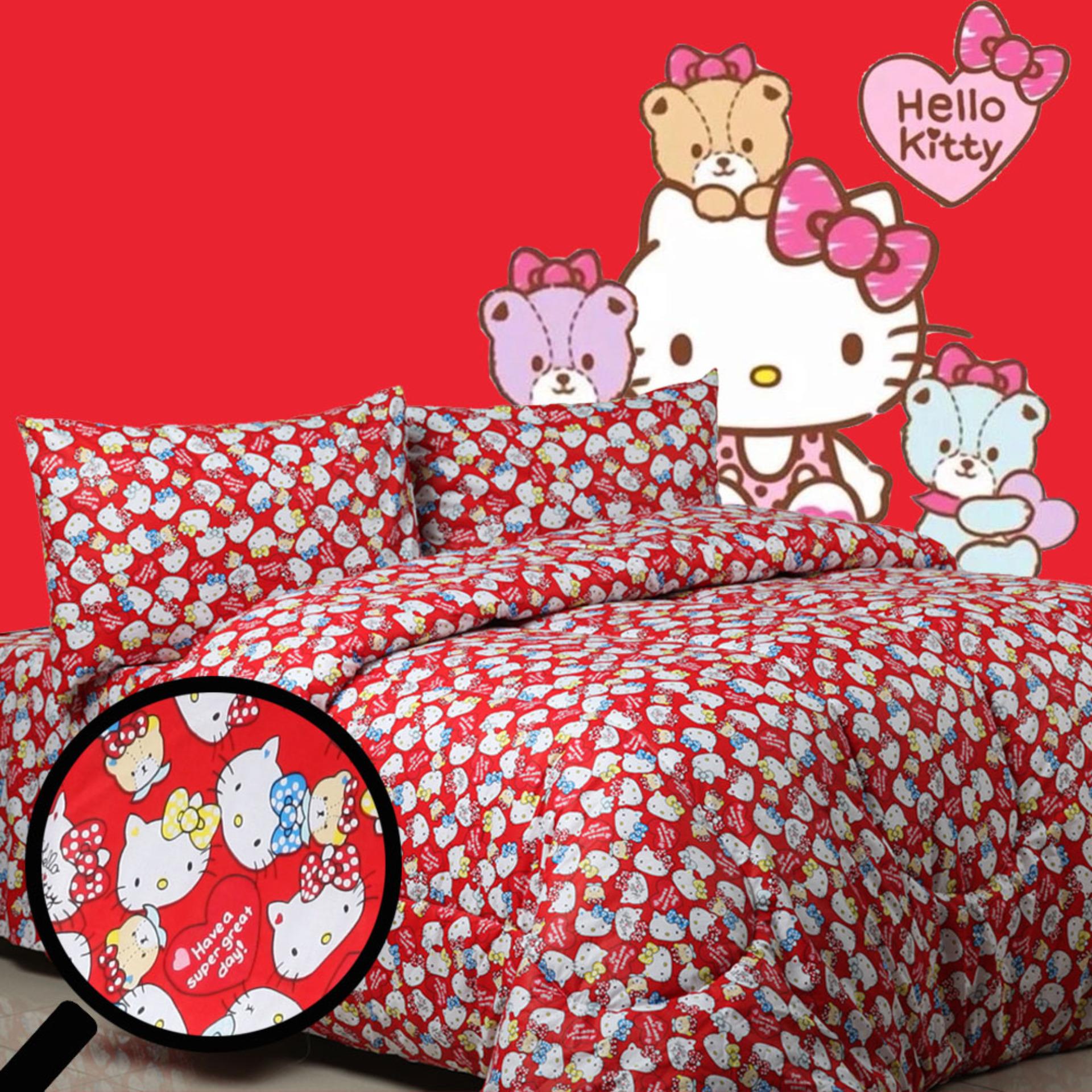 Sierra - Bedcover dan Sprei - Kitty Love Merah