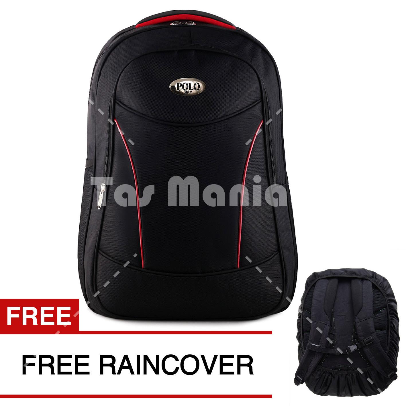 Tas Ransel Pria Polo USA Black Viper Dailypack Tas Laptop Backpack + Raincover FREE Promo Diskon Import Kulit Polo Classic Milano Real Polo Power Original Alto Eiger Bodypack Consina Xiaomi Asus Palazzo Polo Team Kuliah Termurah Terlaris Best Seller