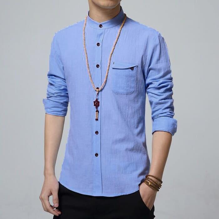 Kemeja Baju Koko Lengan Panjang Model Terbaru Super Keren