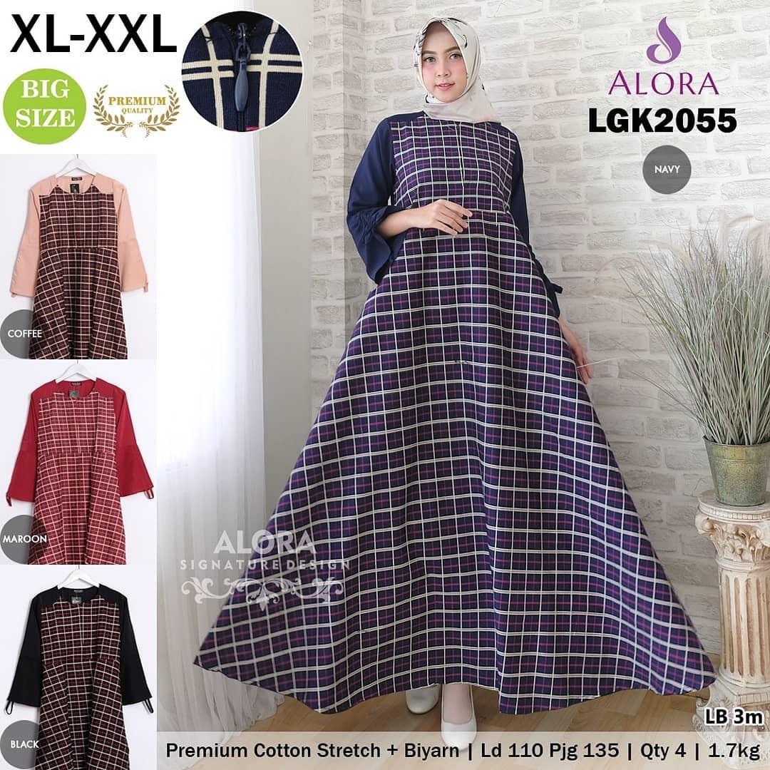 RATU SHOPPING Gamis jumbo xl xxl bahan katun big size lgk2055