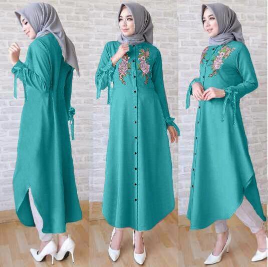 NCR-Baju Muslim Wanita-Maxi Pita Sablon