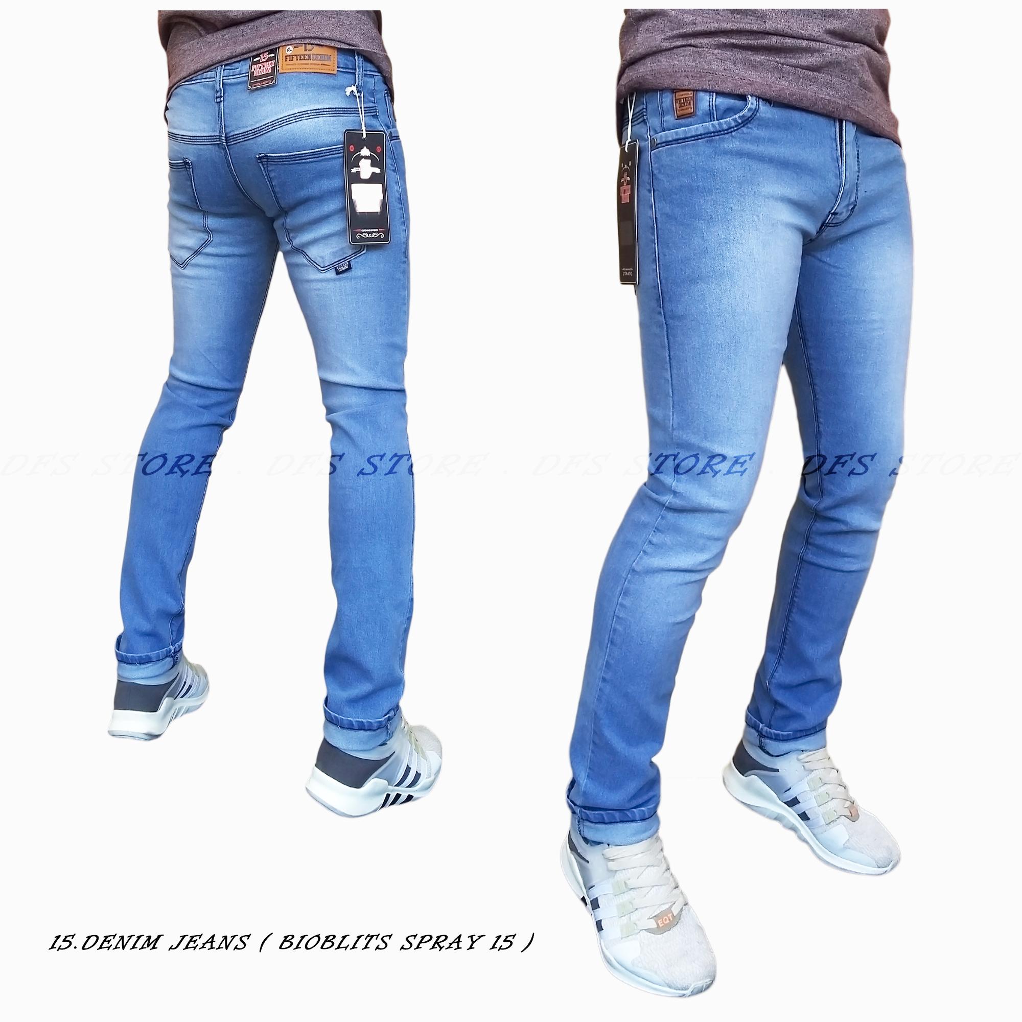 DFS-51.15DENIM Celana jeans denim skinny / slimfit / pensil pria – BIOBLITS SPRAY