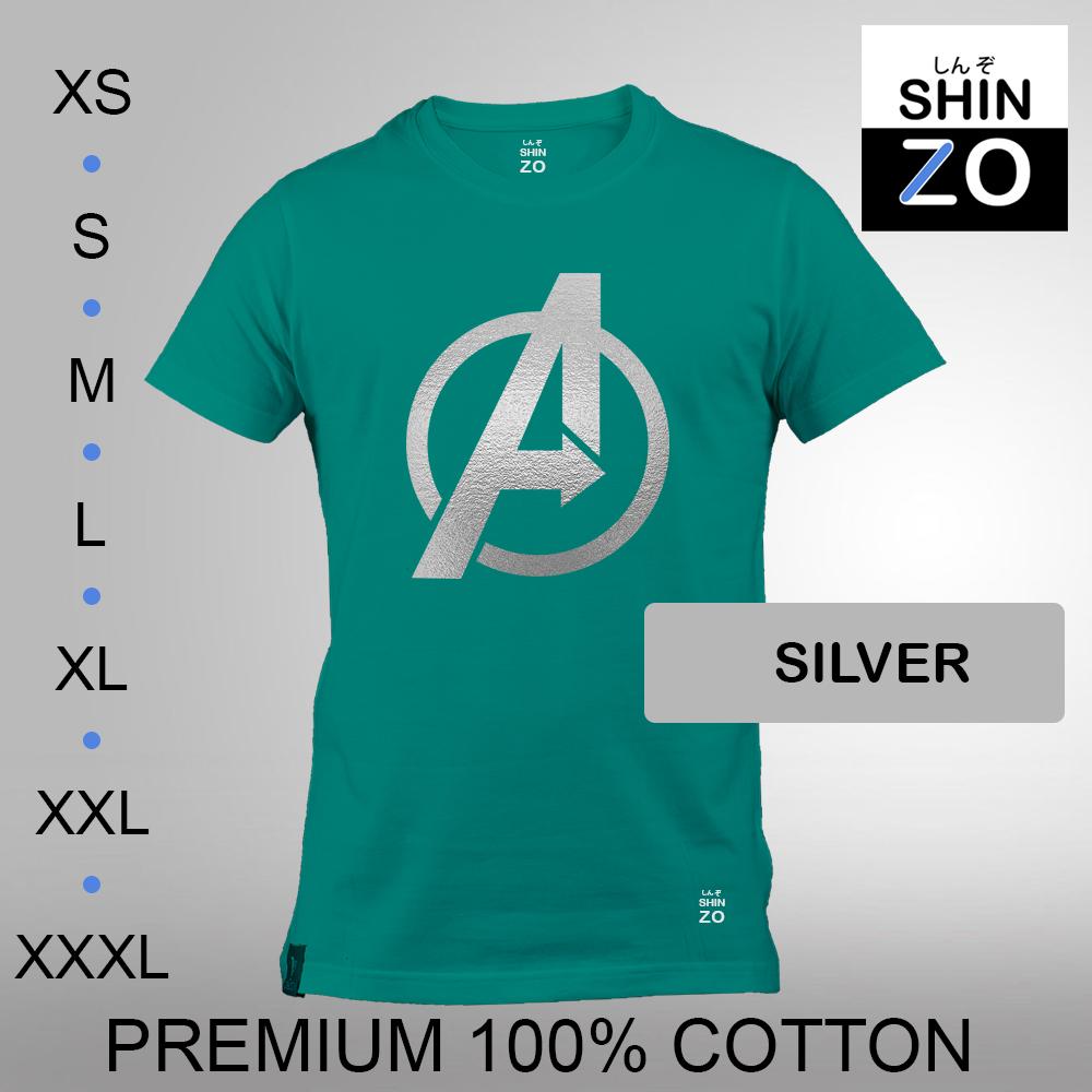 Shinzo Design - Kaos Oblong Distro T Shirt Tee Casual Fashion Atasan Cloth Anime Custom - Premium Cotton Combed 30s Ring Spun Export Quality - Pria - The Avengers Infinity War - Tosca Green Hijau Tosca