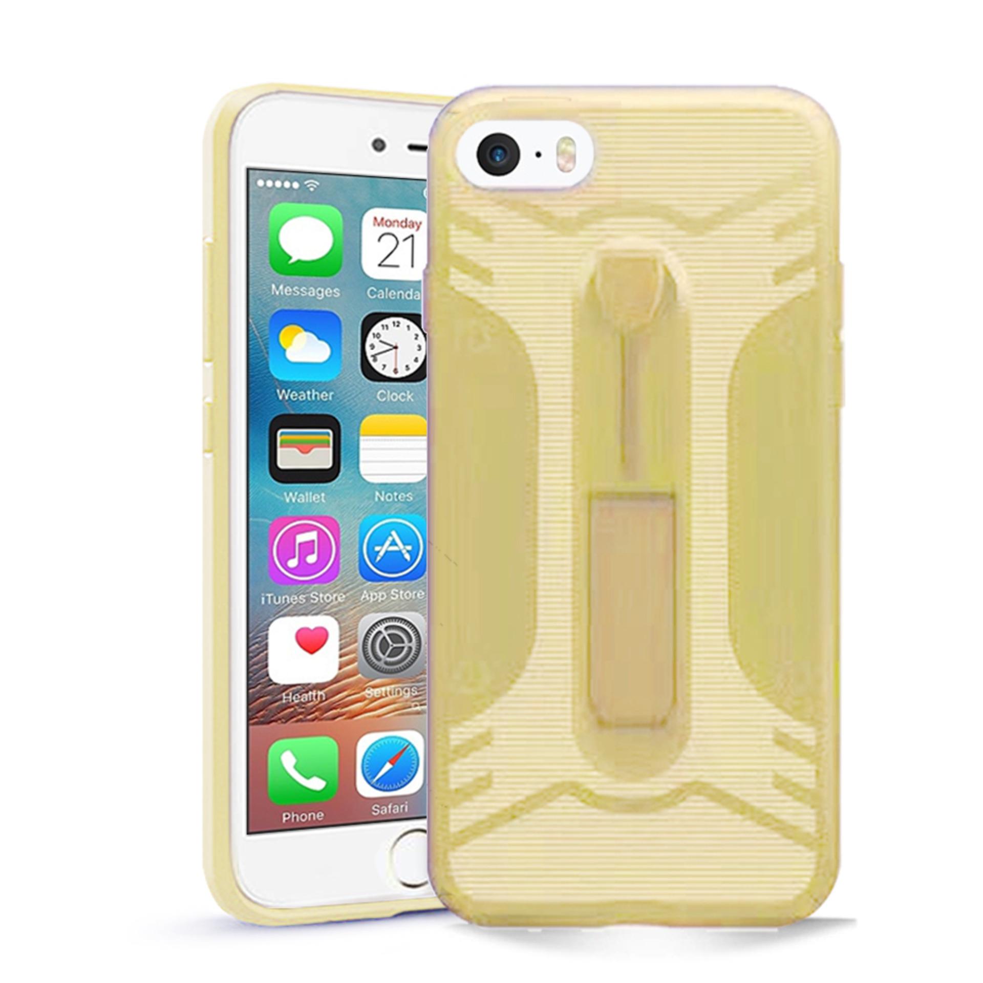 Case Ipaky Iphone 5 5S 5SE 3in1 Finger Ring Softcase Iron Man Momostick Standing Full Protective