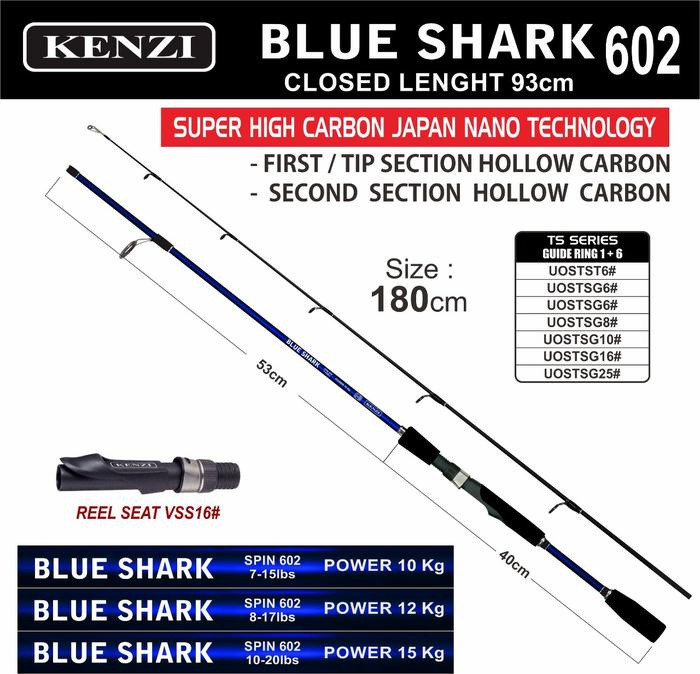 PROMO!!! JORAN SPINNING KENZI BLUE SHARK 180 17LB - E6vCiK