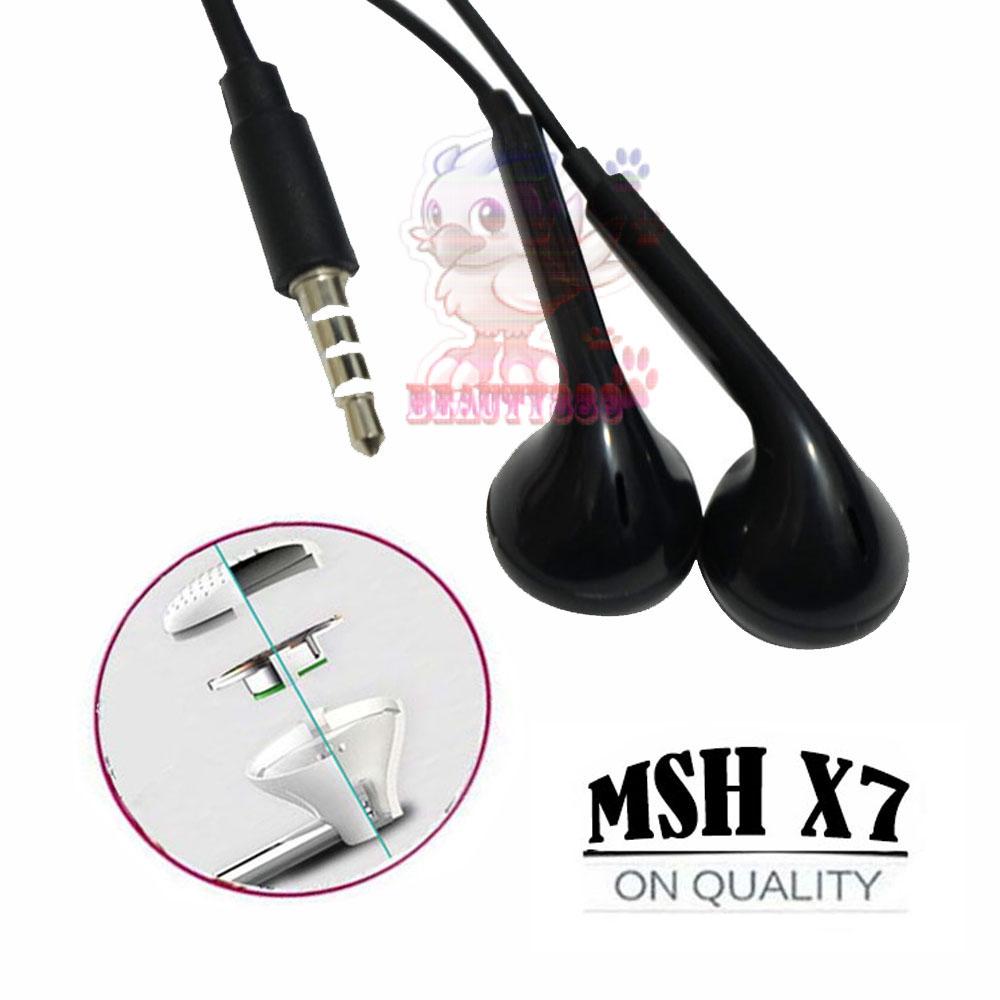 MSH X7 Universal 2 fungsi Earphone Headset untuk Android Handsfree general untuk oppo / earphone for lenovo / earphone for samsung / earphone untuk xiaomi / earphone untuk asus / Headset Untuk Pc Laptop Atau Komputer - Hitam / Black