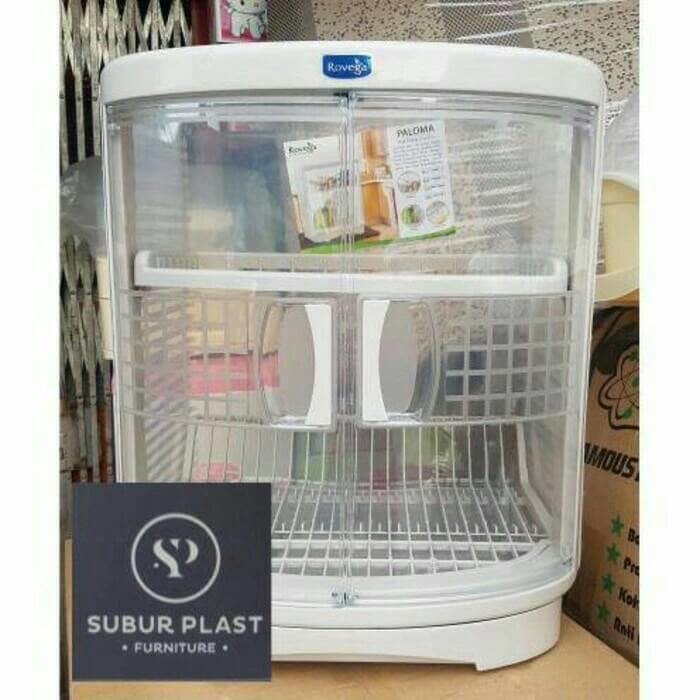 Lemari Piring / Rak Tempat Piring Plastik Rovega Paloma Dish Drainer