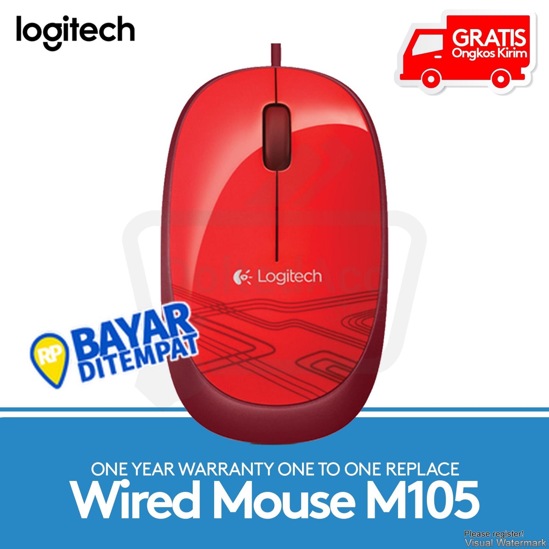 Logitech M105 Mouse - Merah