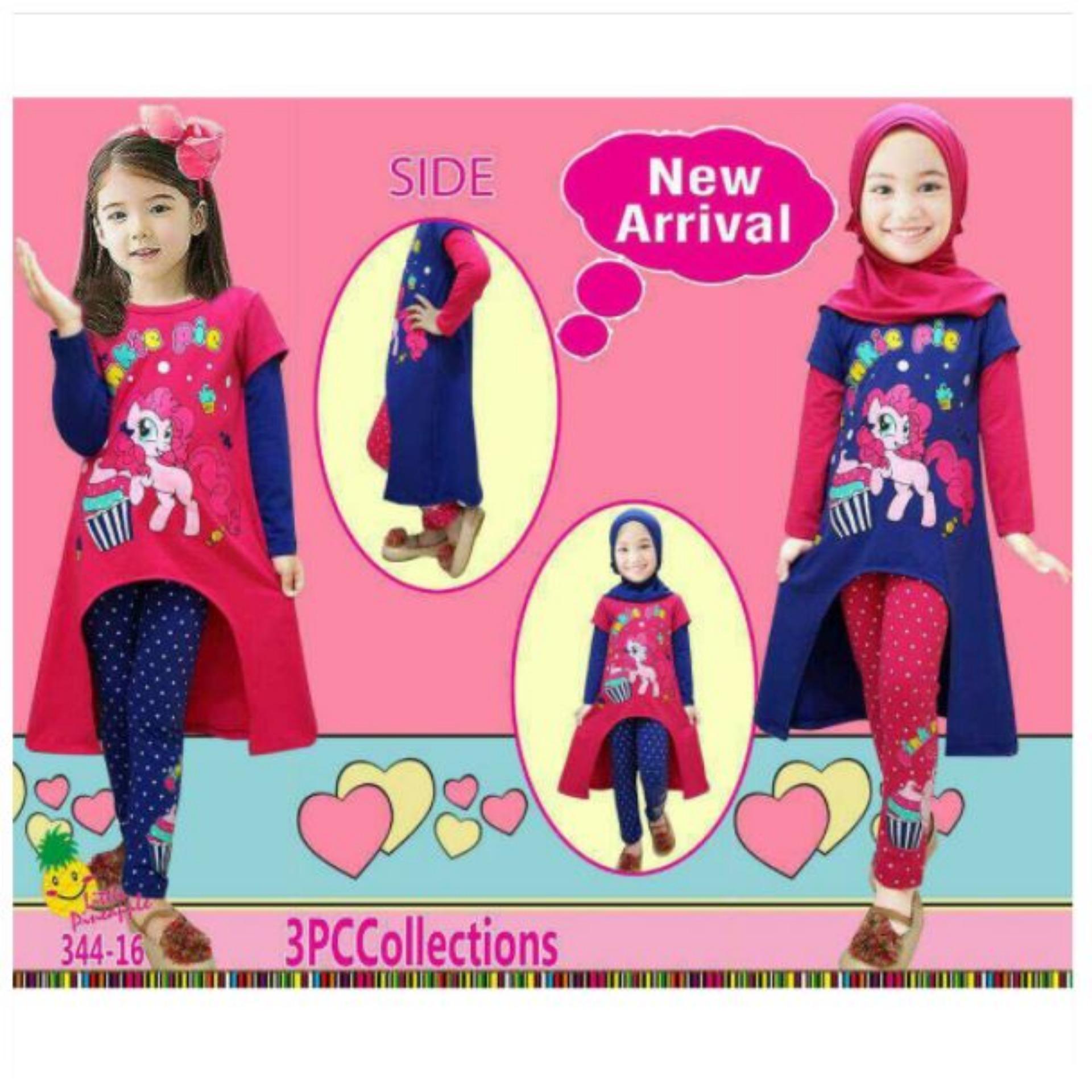 Set hijab 3in1 Litte pony - LP - Litle Pineapple