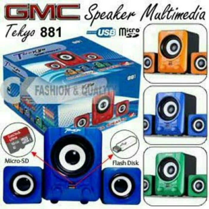 Referensi Speaker Teckyo 881 GMC Murah ( USB & MICRO SD ) speaker aktif / speaker laptop / speaker super bass