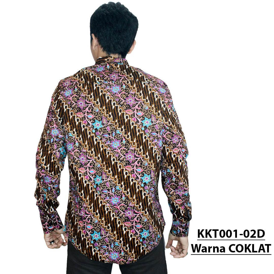 Kemeja Batik Pria Lengan Panjang - Slimfit - Katun Stretch (Elastis) - Design Abstract (KKT001-03) Batik Alhadi