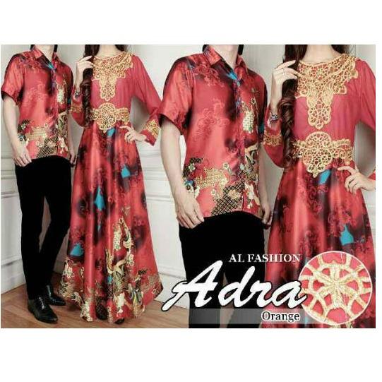 IndonesiaHeritage Baju Kondangan Batik Sutra Couple - Batik Sutera Mewah Elegan - Baju Pesta Pasangan Mewah Bahan Sutra - Kebaya Modern - Gamis Pesta Couple