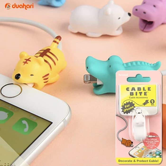 Cable Bite Cartoon - Cable Bite Protector for Iphone Android / Pelindung Kabel Bite Charger