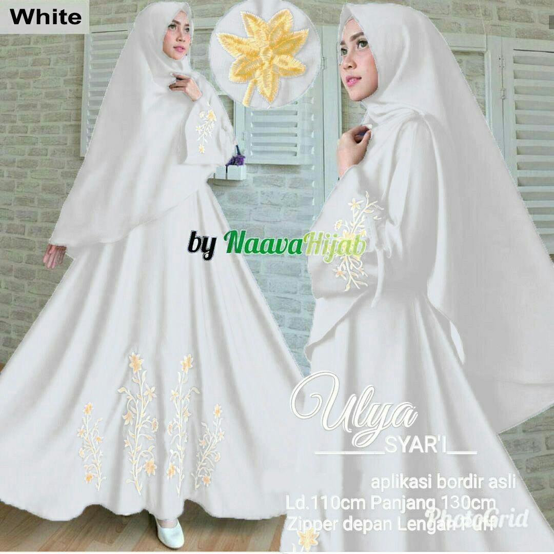 Fashionshop Gamis Syari Hijab Alga Bordir / Dress Muslim / Gamis Wanita / Baju Muslim / Hijab Muslim / Fashion Muslim / Syar'i Muslim / Maxi Dress Lengan Panjang / Gamis Modern / Free Jilbab / Jilbab / Pashmina / Damai / Hijab Masa Kini