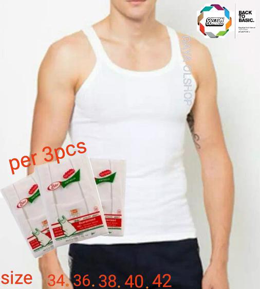 SINGLET PRIA RIDER ASLI 123B PER 3 PCS SATU UKURAN SIZE 34 GAYA OLSHOP