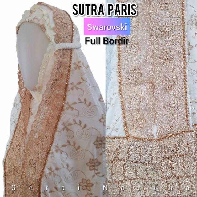 Mukena Sutra Paris Prada Swarovski Full Bordir Elegan | KD milo (KD milo)