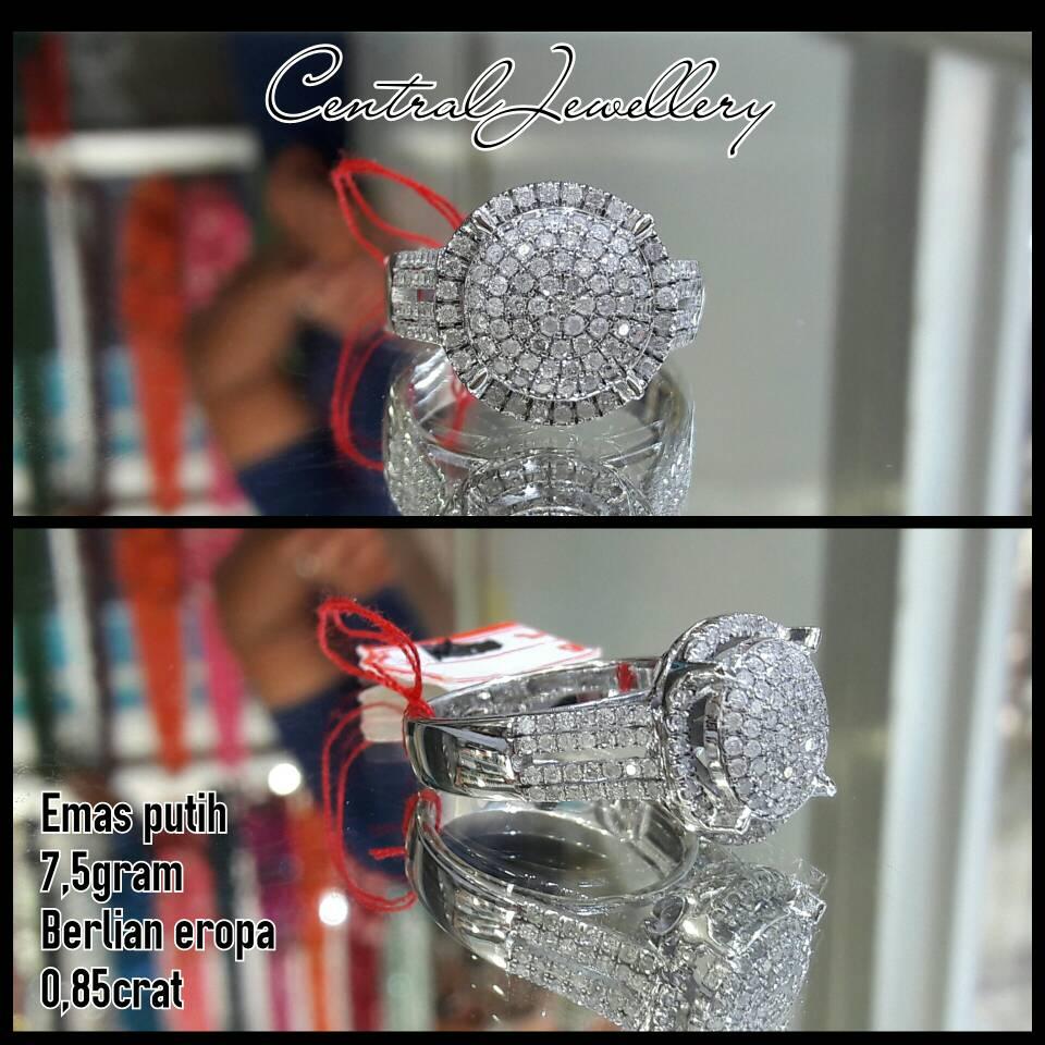cincin emas putih berlian eropa model fhasiom