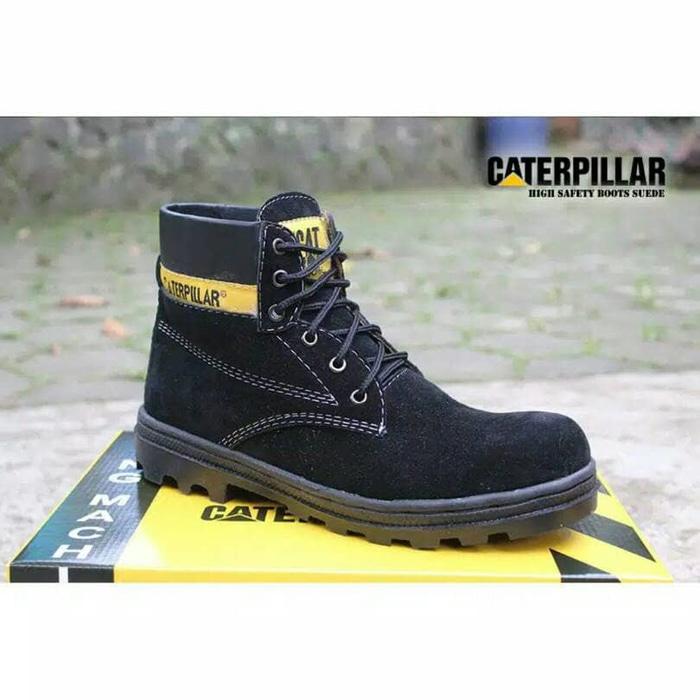 sepatu caterpillar safety boots - Cokelat Muda