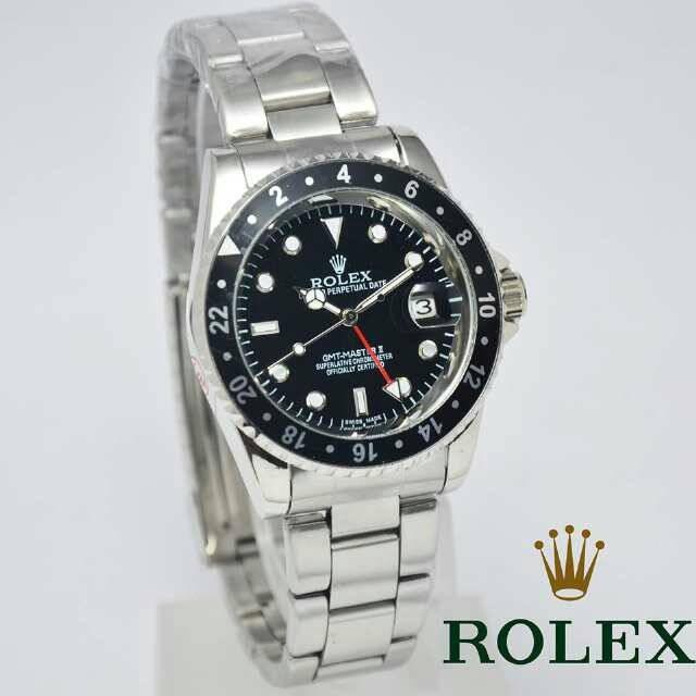 Jam Tangan Pria / Cowok Rolex Gmt Rantai Automatic Matic - Sskxdp