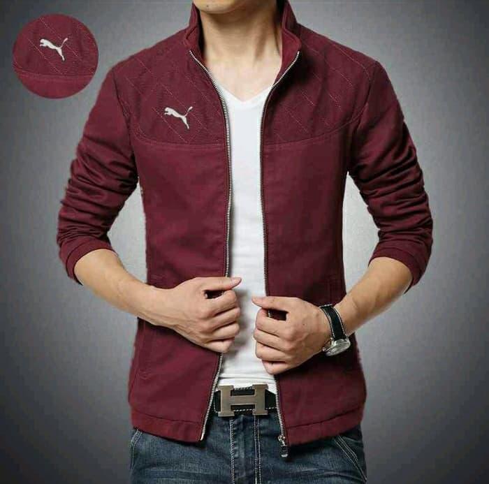 DISKON Jaket Modis Man PUMA Maroon TERMURAH