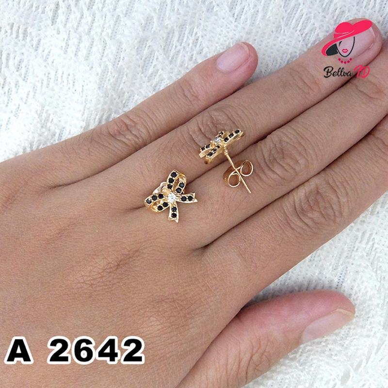 Jual Aksesoris Anting Tusuk Pita Motif lapis Emas A 2642