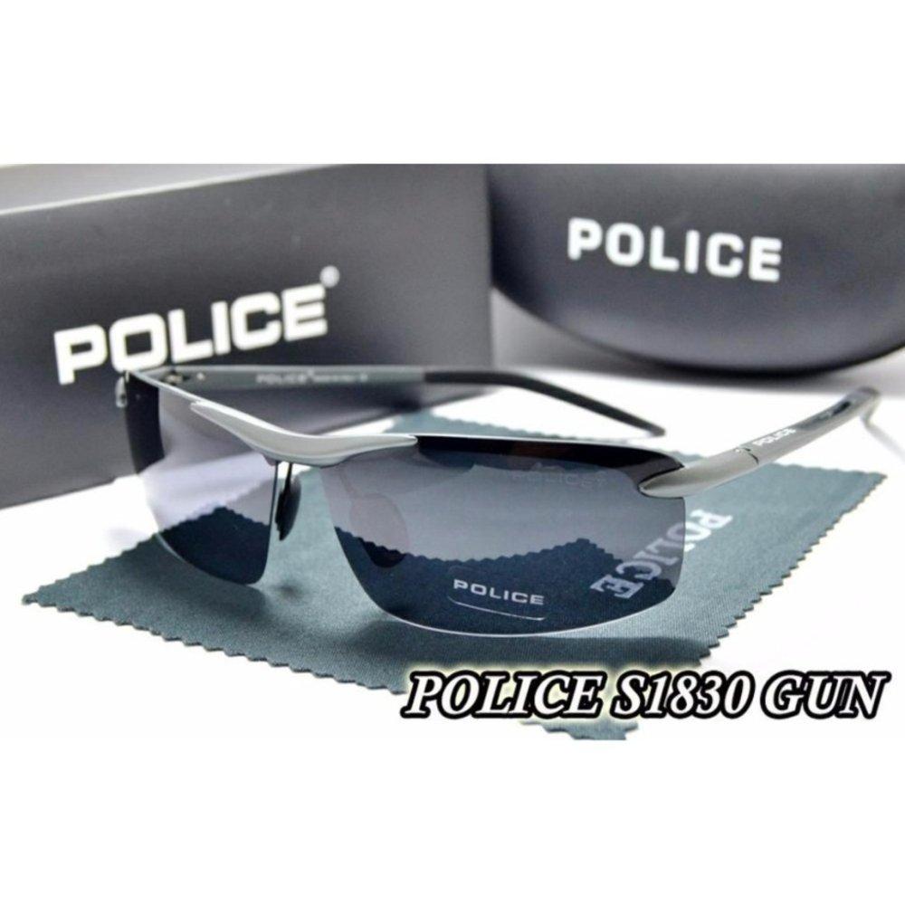 Kacamata Pria Polarized Type 1830 Lensa Polarized Abu2 Hitam-Frame Color:Black, Lens ColorBiru:White