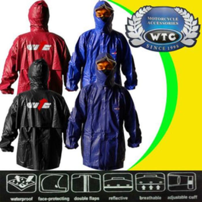Termurah Jas Hujan rubber legendaris WTC all new Improved biru muda
