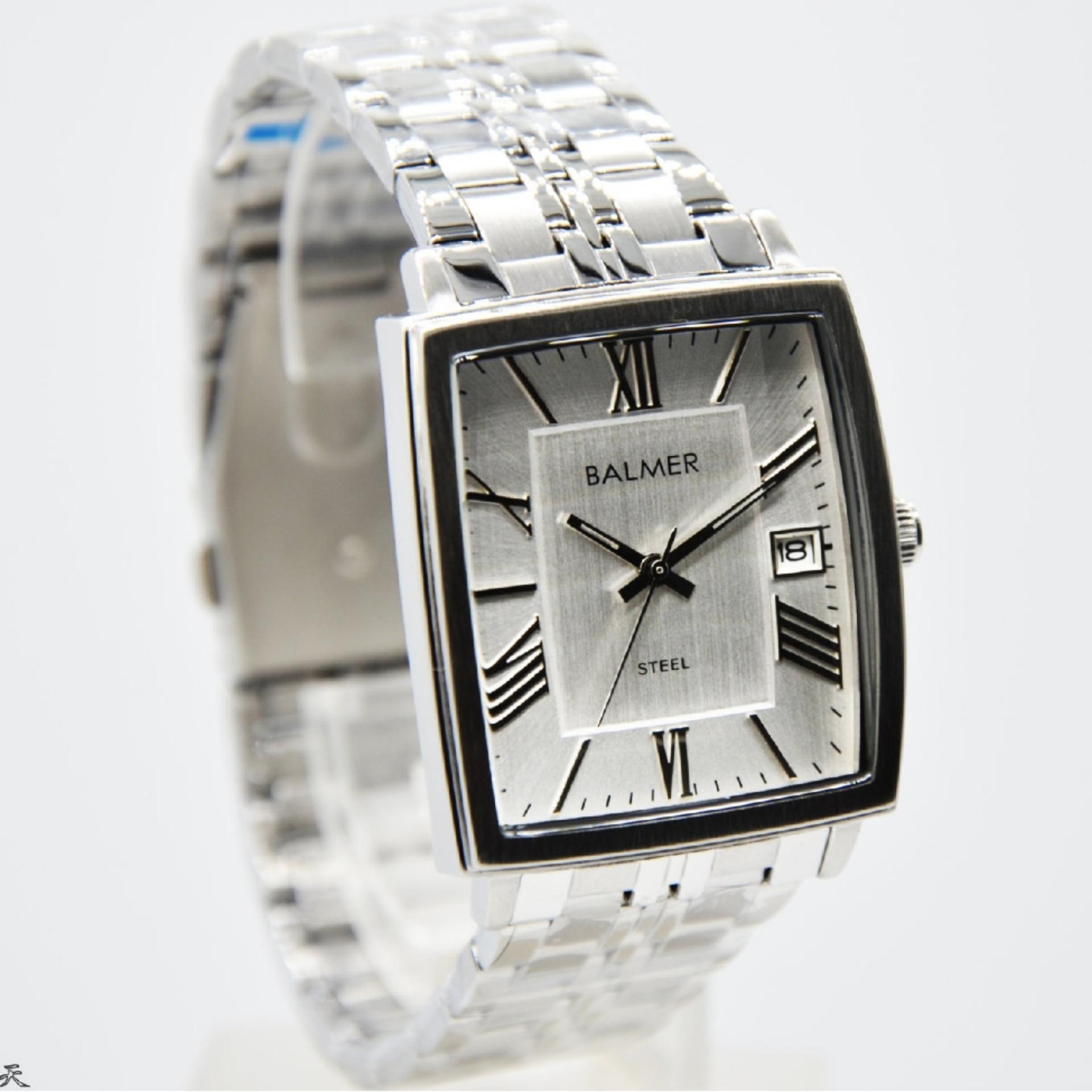 Balmer 1611M Jam Tangan Pria / Cowok Stainless Steel Hitam Rose Gold