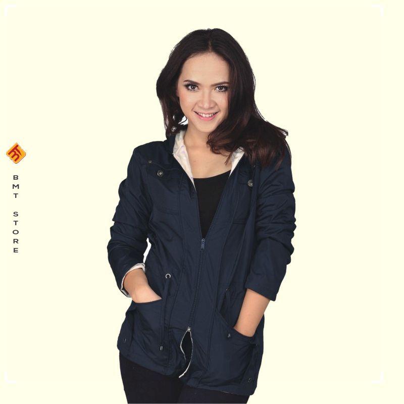 Jaket Casual Wanita Catenzo DI 051-134 Biru Navy