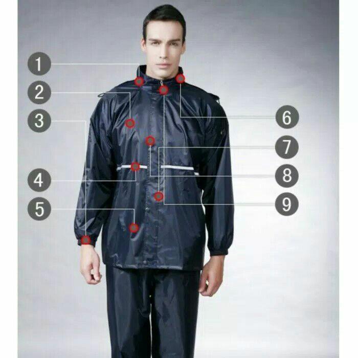 Jaket Motor Jas Hujan Pria Wanita Taslan bkn Takachi Eiger Ponco Tiger