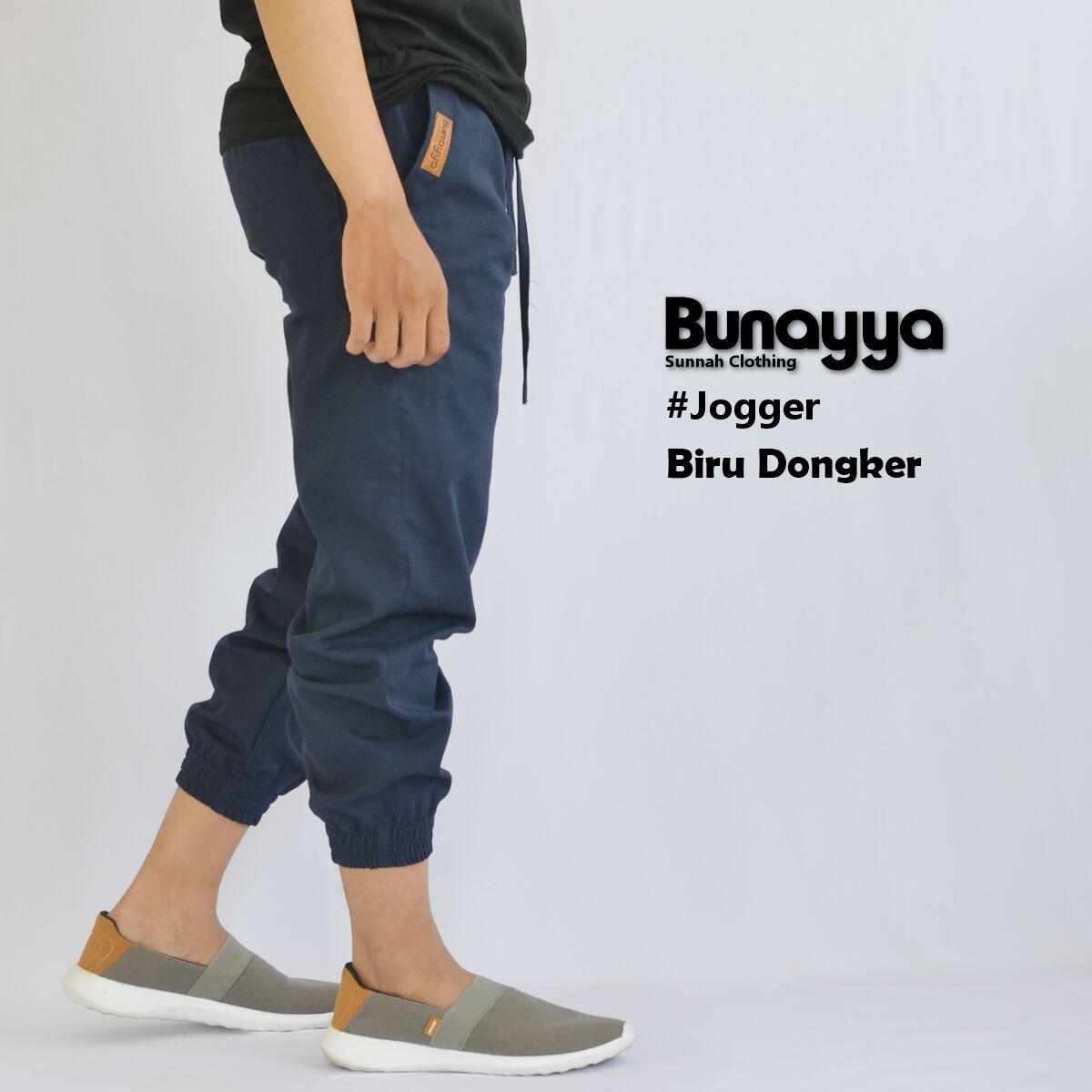 Sirwal Jogger Pants Original Bunayya Celana Panjang Pria Joger Pants Warna Coklat, Hitam dan Dongker