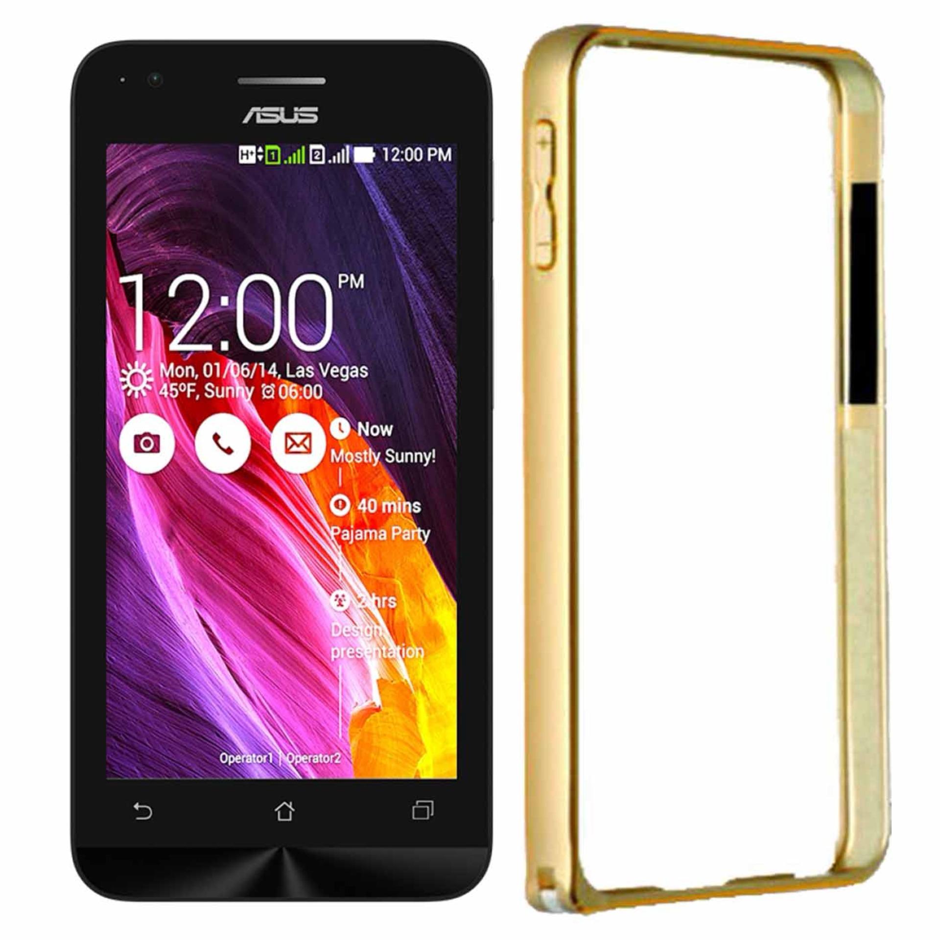 Bendcase Aluminium Bumper Stainless Metal Bezel List for Asus Zenfone C / 4C / ZC451CG - Gold