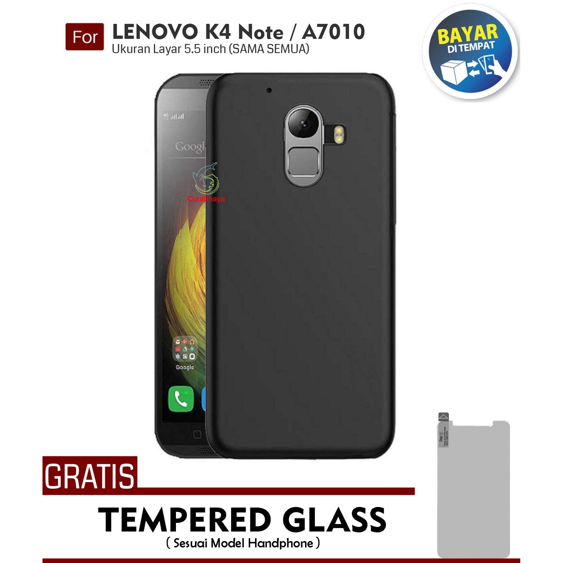 MidNight Lenovo K4 Note / A7010 | Slim Case Black Matte Softcase Premium Baby Skin + Gratis Free Tempered Glass Screen Protector