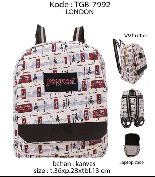 Tas Ransel Wanita JANSPORT tgb 7992 LONDON