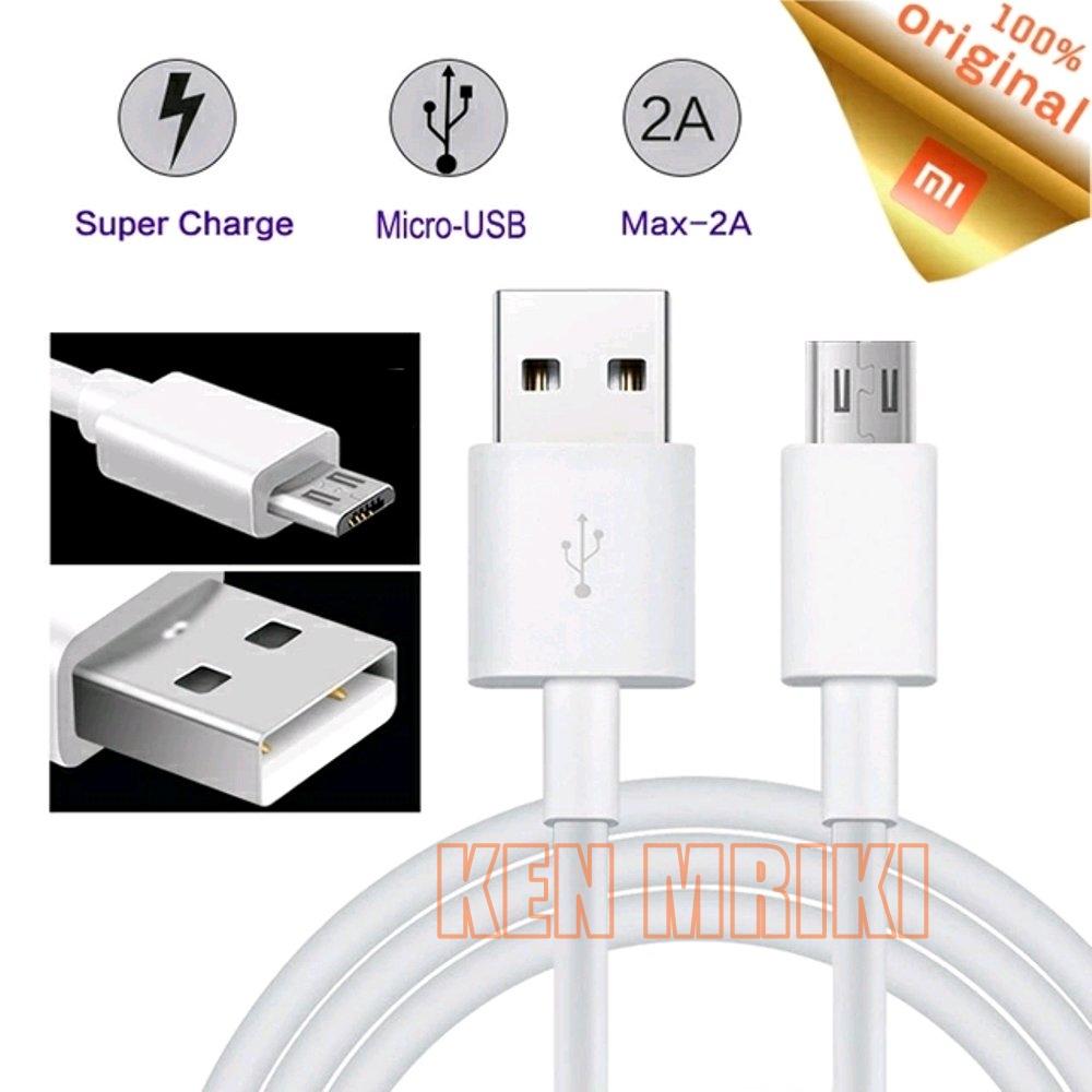 Xiaomi Kabel Data Micro USB Bawaan Xiaomi Redmi 5+ Support Fast Charging - Putih