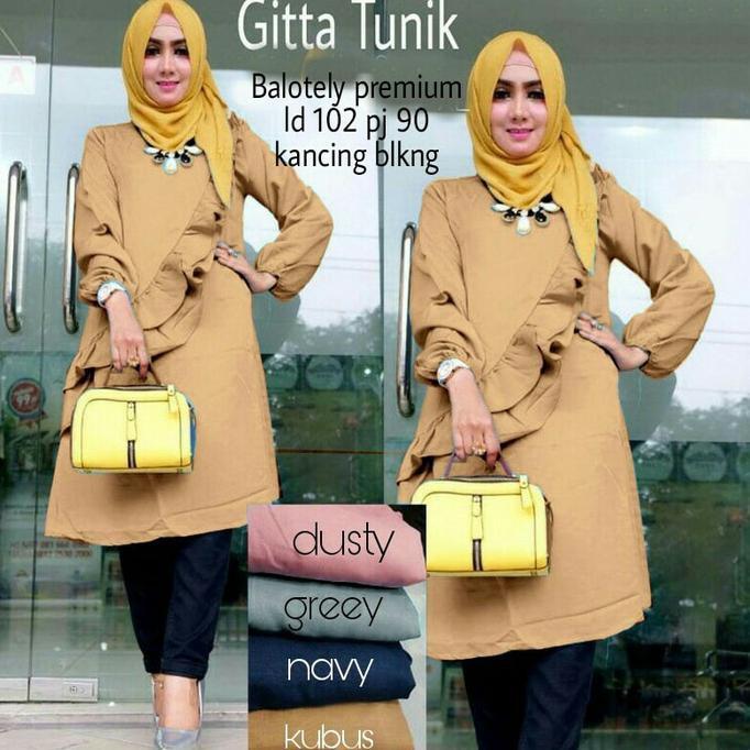 GITTA TUNIK MOCCA HIJAB 0152 - RAR - KLDGNJS
