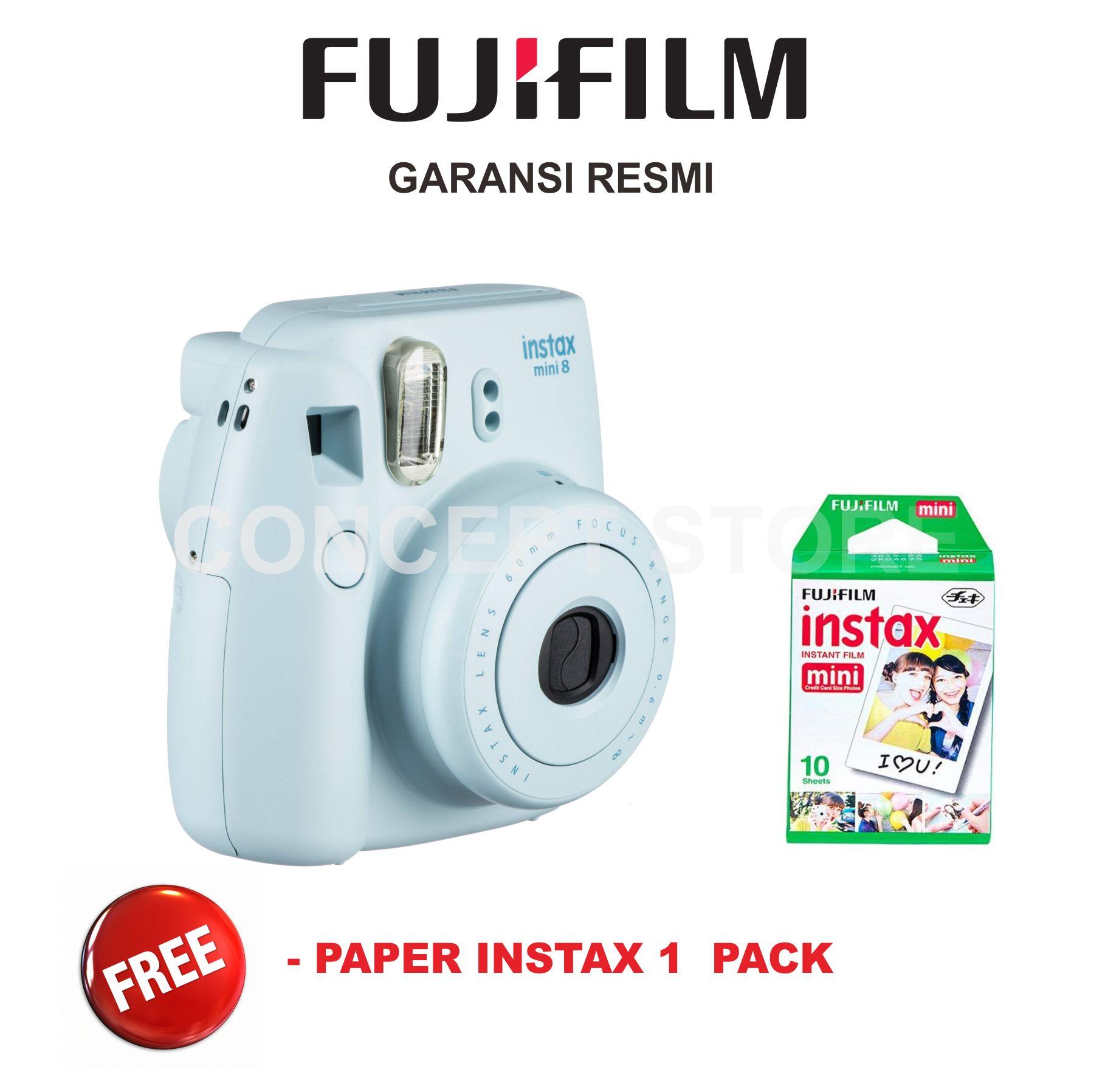 Fujifilm Instax Mini 8 Kamera Polaroid . Mini 8 Free Paper 1 pack
