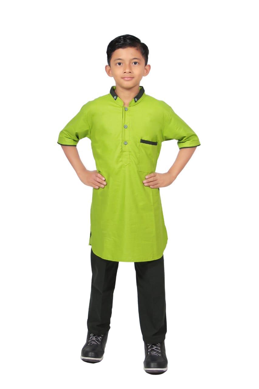 Elghan prromo idul adha Setelan baju koko Anak pria lengan pendek- umur 1-12 tahun-Kode E01-gamis anak