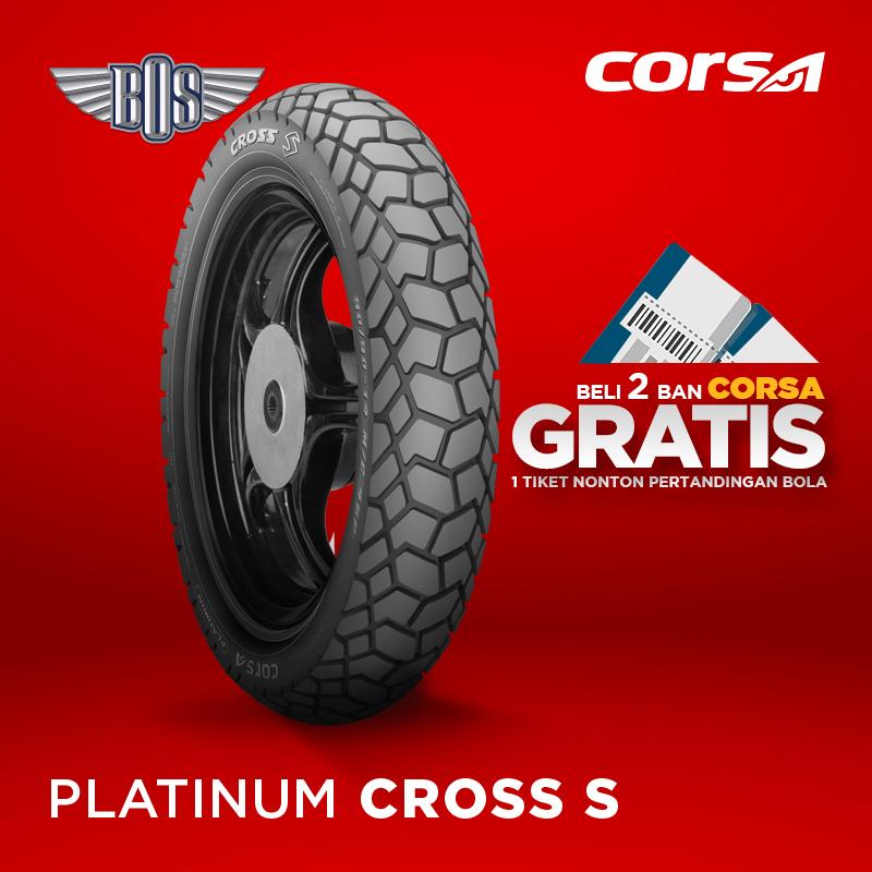 Ban motor corsa- CROSS S- (Front) -70/90-17-TUBELESS-GRATIS JASA PASANG